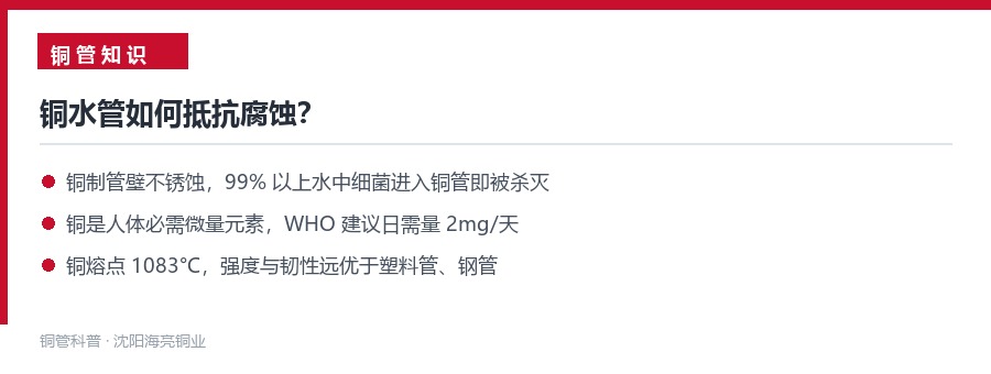铜水管如何抵抗腐蚀